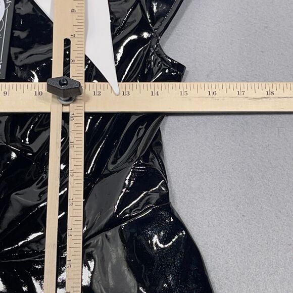 KILLSTAR Wednesday Witch Black Gloss Dress S‎ Dagger Collar Keyhole Gothic NWT - Picture 4 of 16